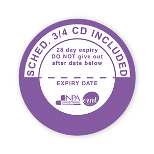 Picture of Schedule 3/4 CD Alert Labels - STI1000CDS