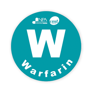 Picture of Warfarin Alert Labels - STI1000W