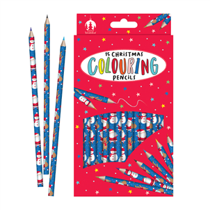 Picture of Christmas Colouring Pencils Pk15 - XK0063